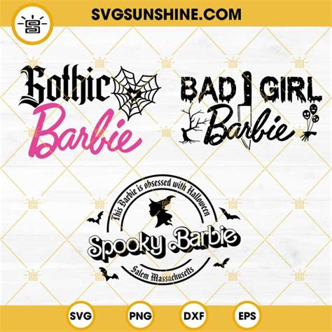 Barbie Halloween Svg Bundle Spooky Barbie Svg Gothic Barbie Svg Png