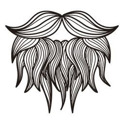 Design PNG E SVG De Barba De Bigode Hipster Para Camisetas