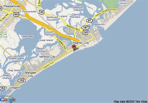 Map of Atlantic City Boardwalk Days Inn, Atlantic City