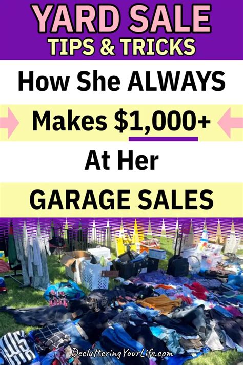 Garage Sale Tips To Make The MOST Money Possible (tips from Pros that ...