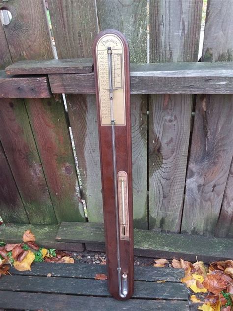 Torricelli Old Mercury Barometer And Thermometer Torricelli 1