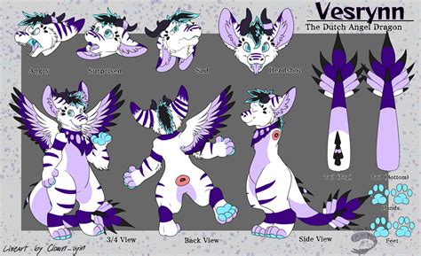 Dutch Angel Dragon Fursuit Reference Sheet