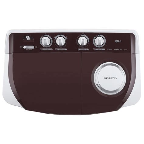 Buy Lg 8 Kg 5 Star Semi Automatic Washing Machine With Lint Filter P8030sraz Abgqeil Burgundy