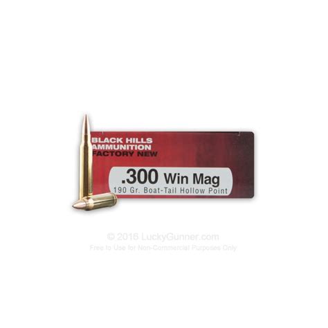 Black Hills 300 Winchester Magnum Match Ammo 190 Gr Hpbt Ammo Deals