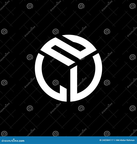 NLU Letter Logo Design on Black Background. NLU Creative Initials ...