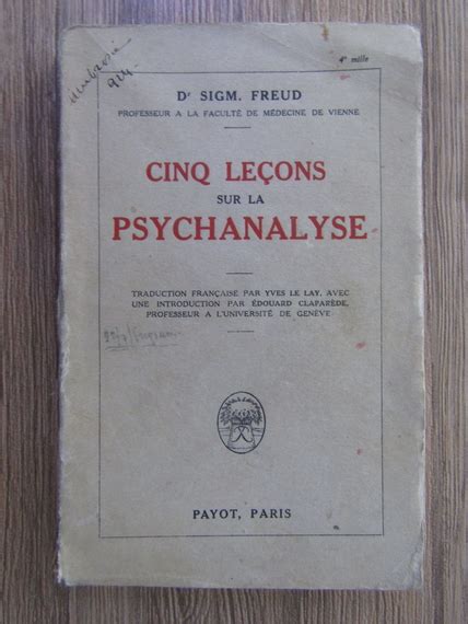 Sigmund Freud Cinq lecons sur la psychanalyse Cumpără