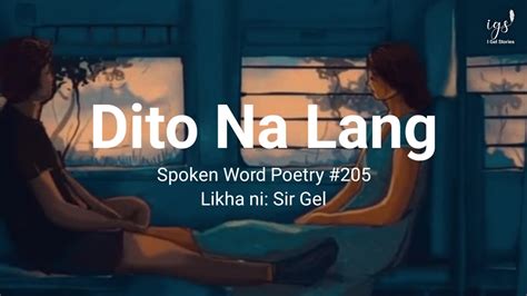 Dito Na Lang Spoken Word Poetry I Gel Stories YouTube