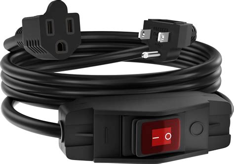 Amazon Joinfworld Switched Extension Cord Ft Outdoor Awg