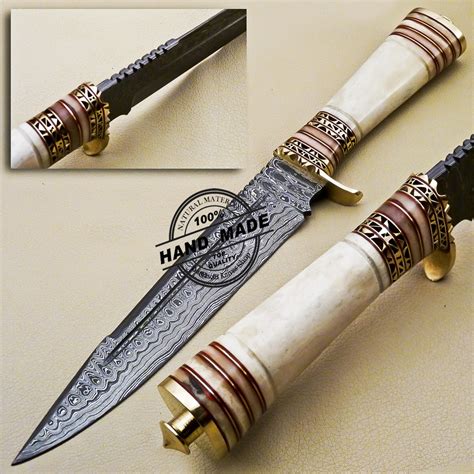 Damascus Hunting Knives Custom Handmade Damascus Steel