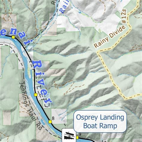 Kootenai River Libby Dam to Kootenai Falls map by Off The Grid Maps ...