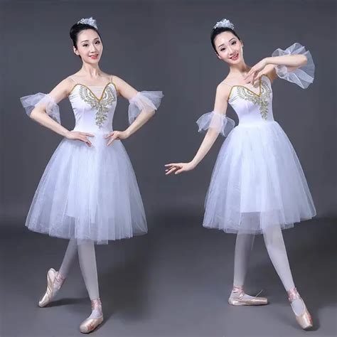 Adult Long Ballet Dress Romantic Classical Ballet Tutu Balett Dress Girl Swan Lake Performance