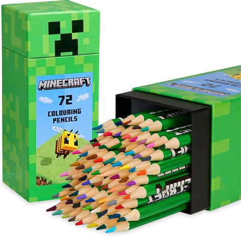 Minecraft Crayon De Couleurs Enfant Coloriage Enfant Coffret 72 Crayons De Couleur Pour