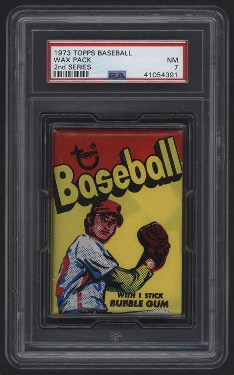 1973 Topps Baseball 2nd Series Wax Pack PSA NM 7