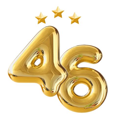 46 Years Anniversary Number 11297772 Png