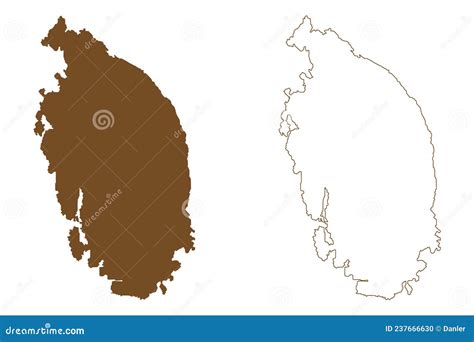 Stord Island Kingdom Of Norway Map Vector Illustration Scribble Sketch