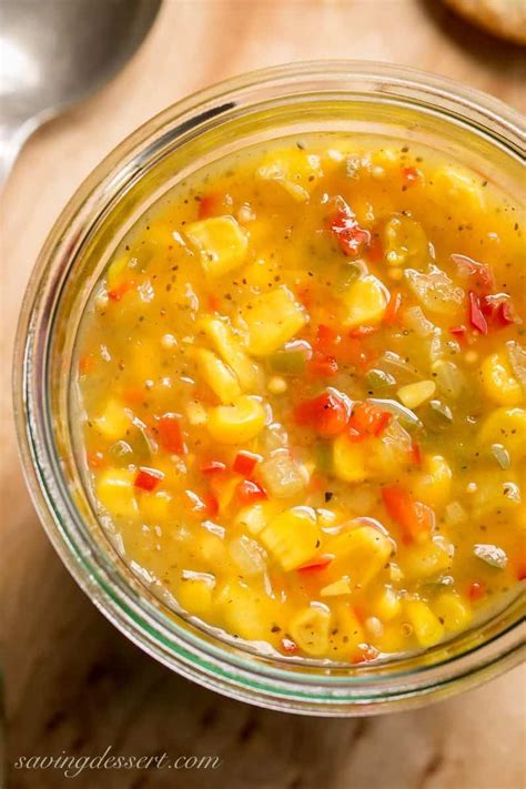 Spicy Corn Relish Saving Room For Dessert