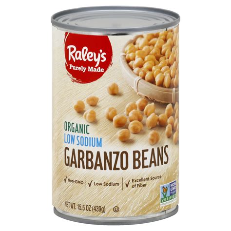 Raley S Purely Made Organic Low Sodium Garbanzo Beans Main