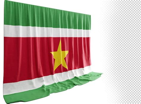 Cortina De Bandeira Do Suriname Em Renderiza O D Chamada Bandeira Do