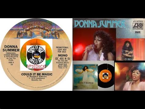 Donna Summer Could It Be Magic New Disco Mix Extended Version 70 S