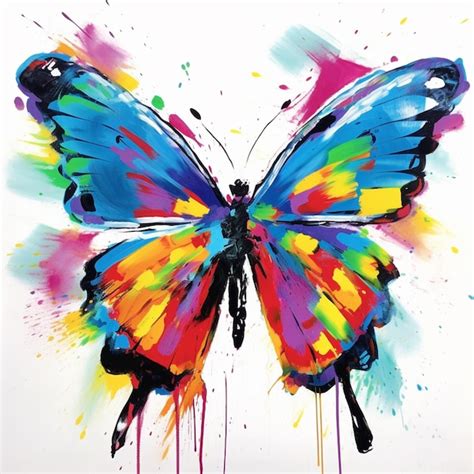 Premium Ai Image Brightly Colored Butterfly With Black Spots On Wings