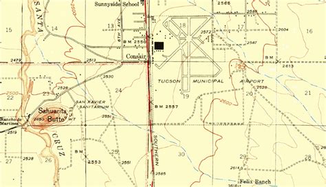 Tuscon Municipal Airport map