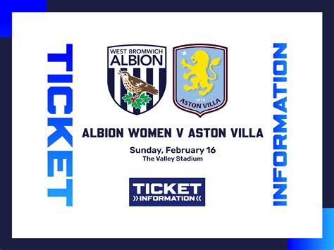 Albion Women Ticket Info | BCFA Challenge Cup SF v Aston Villa (H