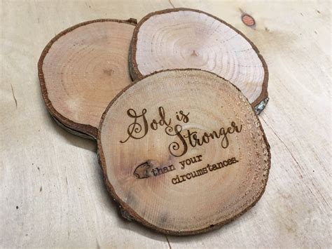 Wood Coasters Bible Verse Art Inspirational by AllAboutImpressions