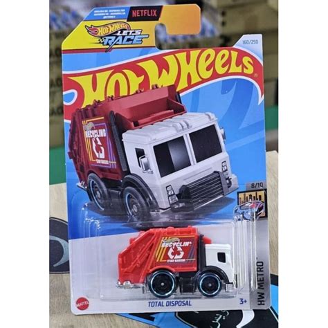 飛行屋 全新品 Hot Wheels 風火輪小汽車 合金車 TOTAL DISPOSAL垃圾車 160 250 蝦皮購物