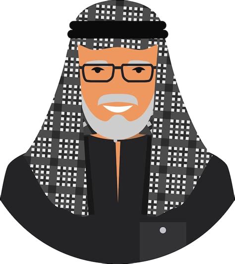 Vieil Homme Arabe Avec Barbe Et Lunettes En V Tements Arabes Musulmans