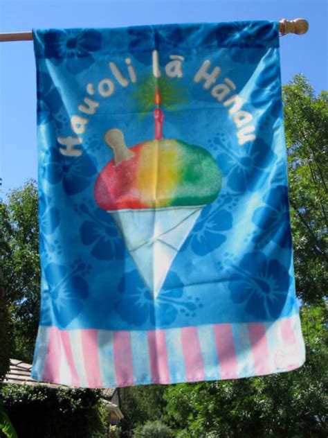 Hau Oli La Hanau happy Birthday 28 X 40 Decorative House Flag - Etsy