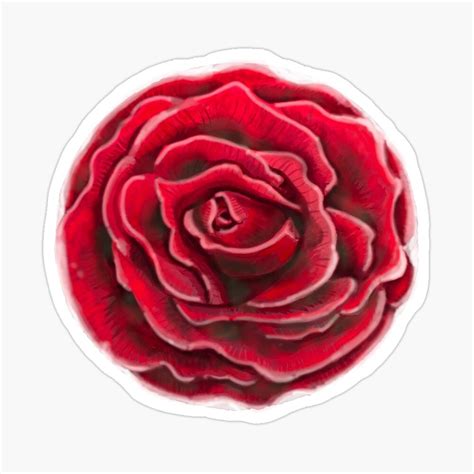 Red Rose Sticker By Lynn Harriet Red Roses Coloring Stickers Rose