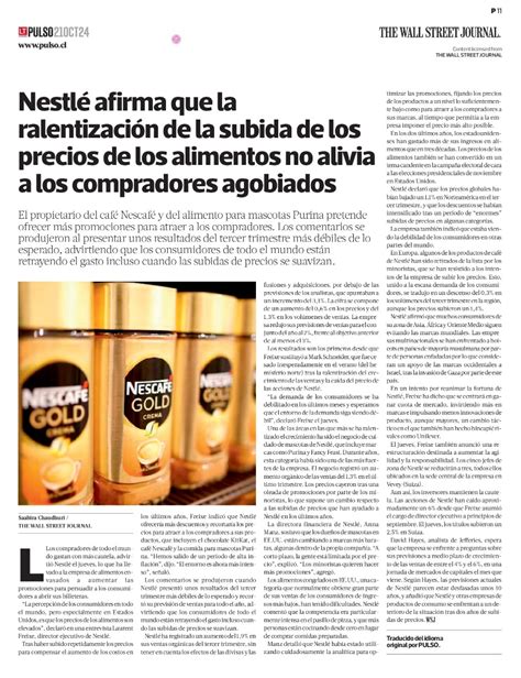 Nestlé afirma que la ralentización de la subida de los precios de los