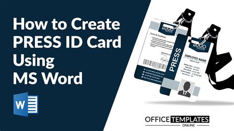 How To Design Press ID Card In MS Word 2016 Identity Card Design