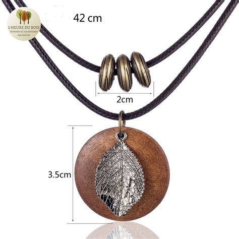 Collier Double Feuille Nos Collections Colliers En Bois L Heure