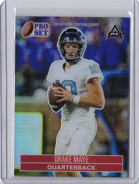 2023 Leaf Pro Set Metal Football P91 6 Drake Maye Pre Rookie Card XRC