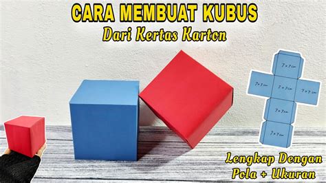 Cara Membuat Kubus Dari Kertas Karton Jaring Jaring Kubus Bangun