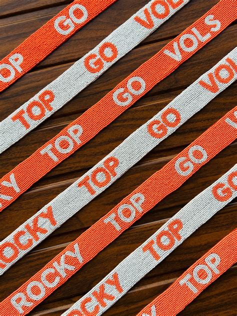 College Purse Strap Gameday Purse Straps Beaded Strap Go Vols Rocky Top