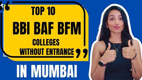 Top Colleges For Baf Bbi Bfm In Mumbai Without Entrance Exam