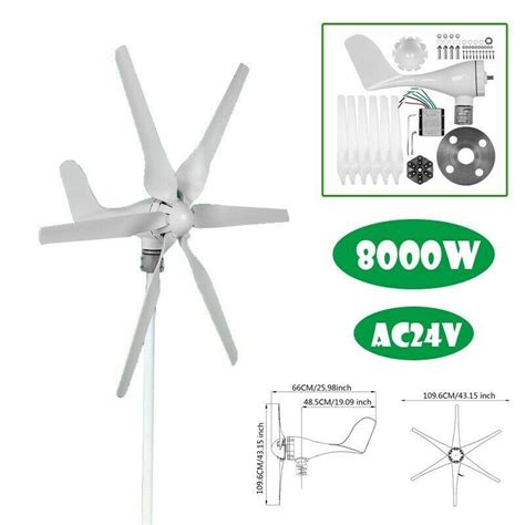 Vevor Wind Turbine Generator V Ac Wind Turbine Kit W Wind Power