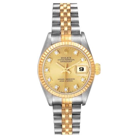 Rolex President Yellow Gold Diamond Ladies Watch 69158 Box Papers For Sale At 1stdibs