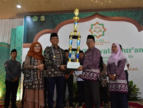 Lempuing Jaya Juara Umum MTQ XXX Kabupaten OKI MONOPOLI SUMSEL NEWS