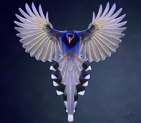 Taiwan Blue Magpie by Babarbie on DeviantArt