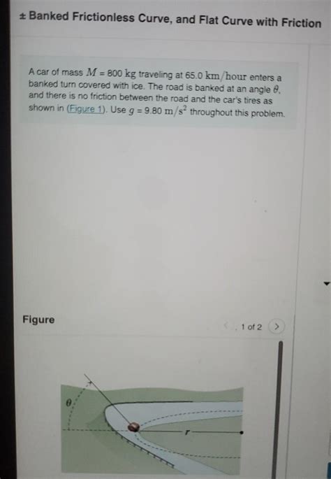 Solved Banked Frictionless Curve And Flat Curve With Chegg