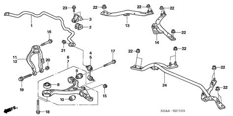 Honda Accord Arm L Fr Lower Front Stabilizer Sdb A