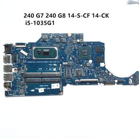 Carte Mère Pour Hp 240 G7 240 G8 14 s cf 14 ck Avec Cpu I5 1035g1