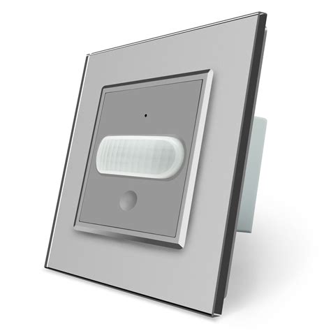 Датчик присутствия и движения с Сенсорным выключателем серый стекло ...