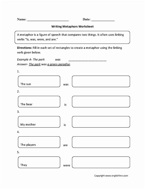 Free Printable Simile Worksheets Inspirational Writing Similes