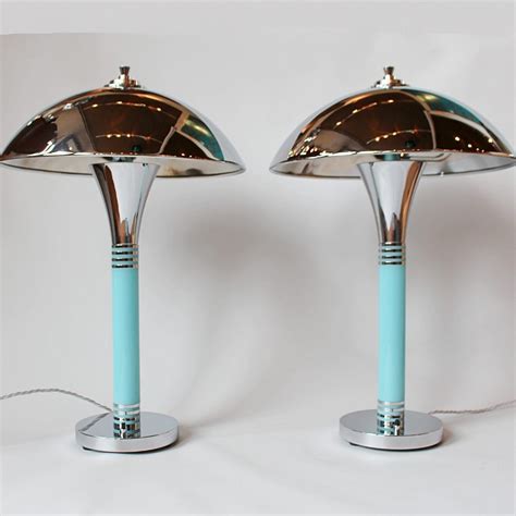 Antike Art Deco Tischlampen Chrom Ca Sa