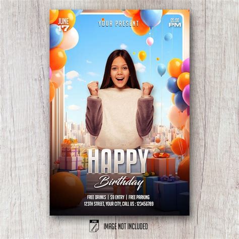 Affiche Joyeux Anniversaire Personnalise PSD 12 000 modèles PSD