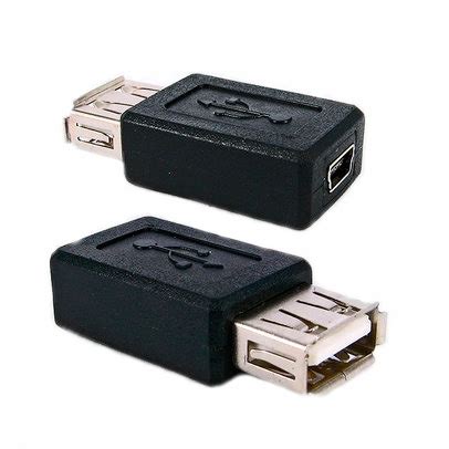 Adaptador Mini USB Fêmea 5 pinos X USB Fêmea Ion Cabos